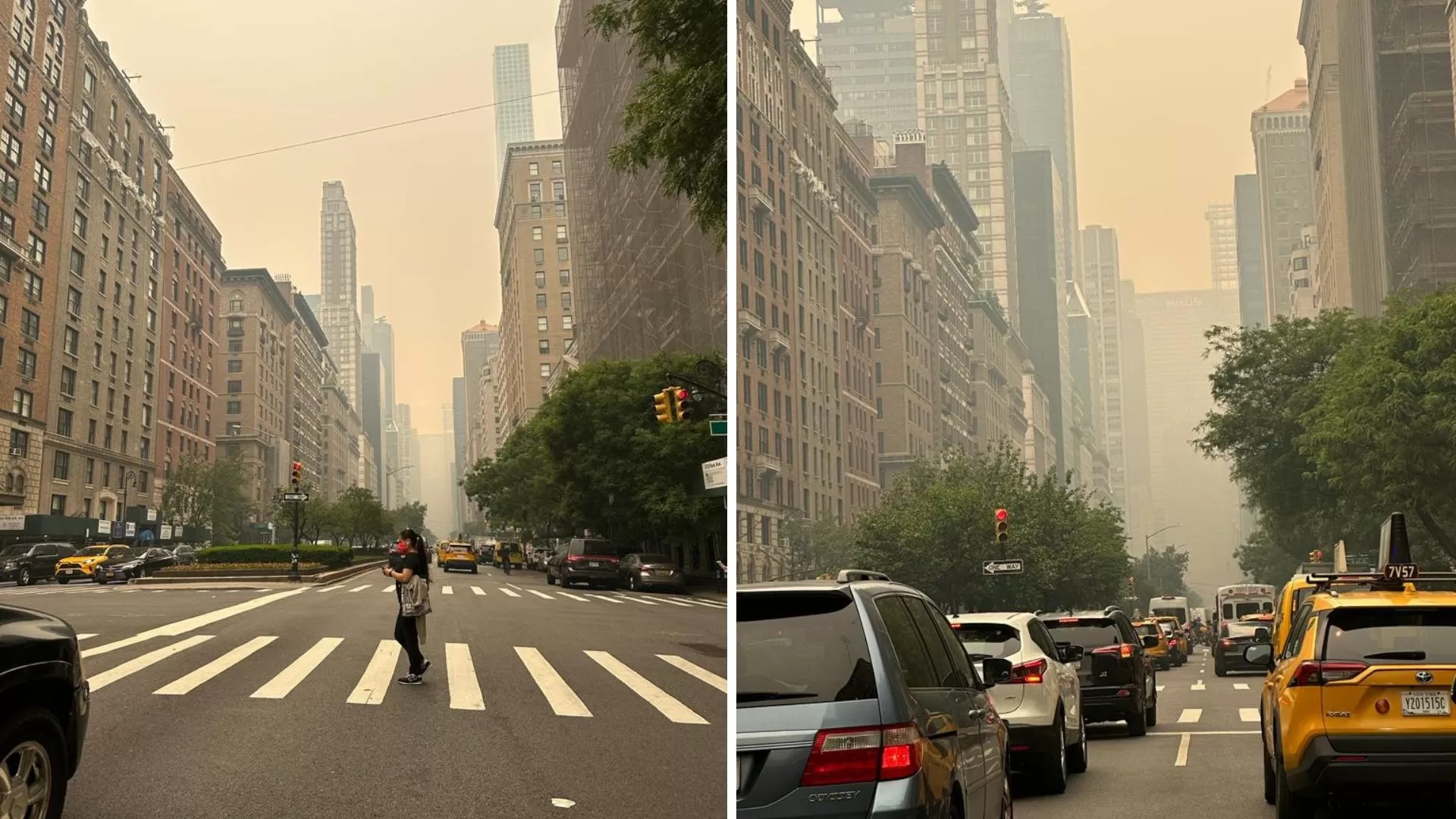 Nueva York permanece cubierta de humo y bajo alerta por la calidad del aire Nueva York permanece cubierta de humo y bajo alerta por la calidad del aire