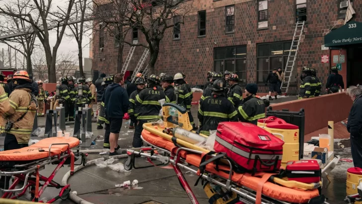 Tragedia en Nueva York: así rescataban a un bebé de un voraz incendio que ya dejó 19 muertos