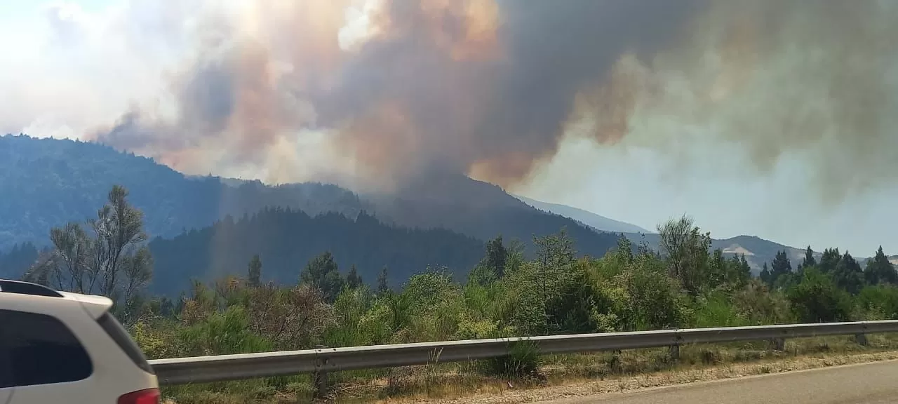 Por un incendio forestal, cortaron la ruta 40 entre El Foyel y el acceso al Cerro Tronador Por un incendio forestal, cortaron la ruta 40 entre El Foyel y el acceso al Cerro Tronador