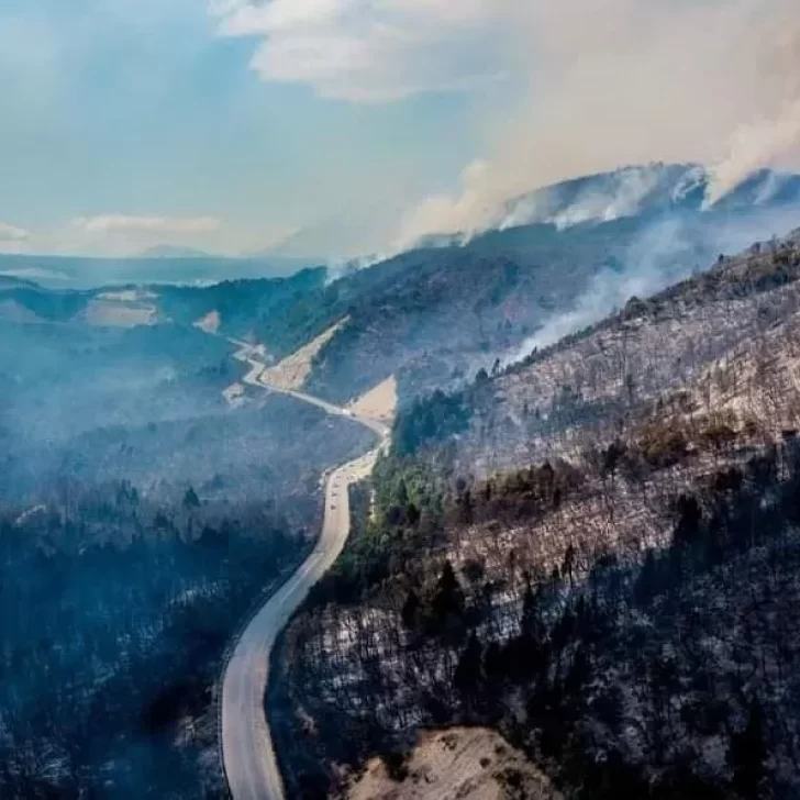 Incendios en Río Negro: siguen activos los focos en lago Martin, cerro Cóndor y Cañadón de la Mosca Incendios en Río Negro: siguen activos los focos en lago Martin, cerro Cóndor y Cañadón de la Mosca