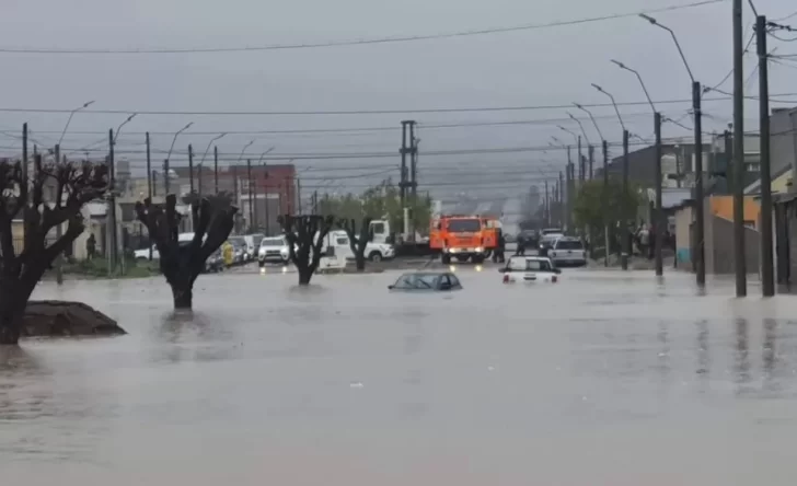 Gran parte de Chubut permanece en “alerta amarillo” por fuertes lluvias