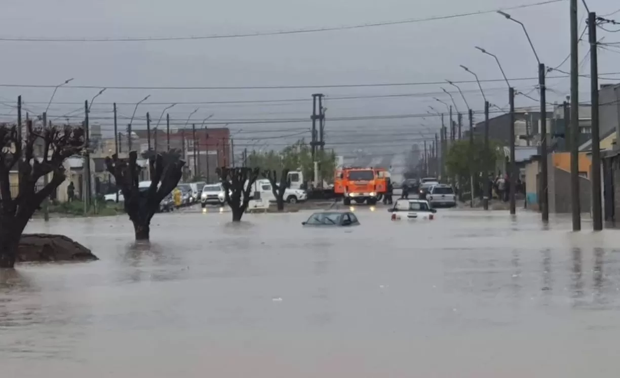 Gran parte de Chubut permanece en “alerta amarillo” por fuertes lluvias