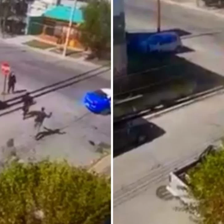 Video. Tensión en la vía pública: un joven atacó a policías con un cuchillo y lo retuvieron
