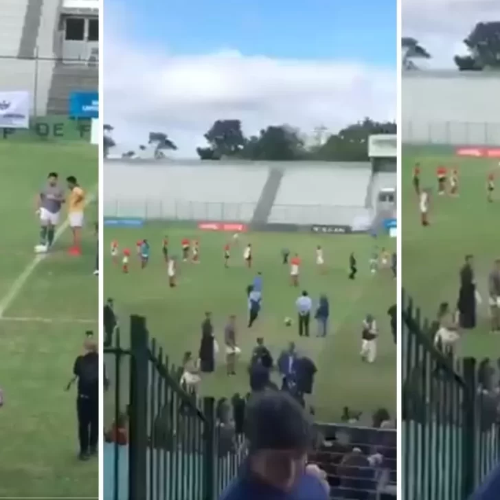 Video. Lacalle Pou le pegó un pelotazo a un jefe de Policía mientras practicaba rugby