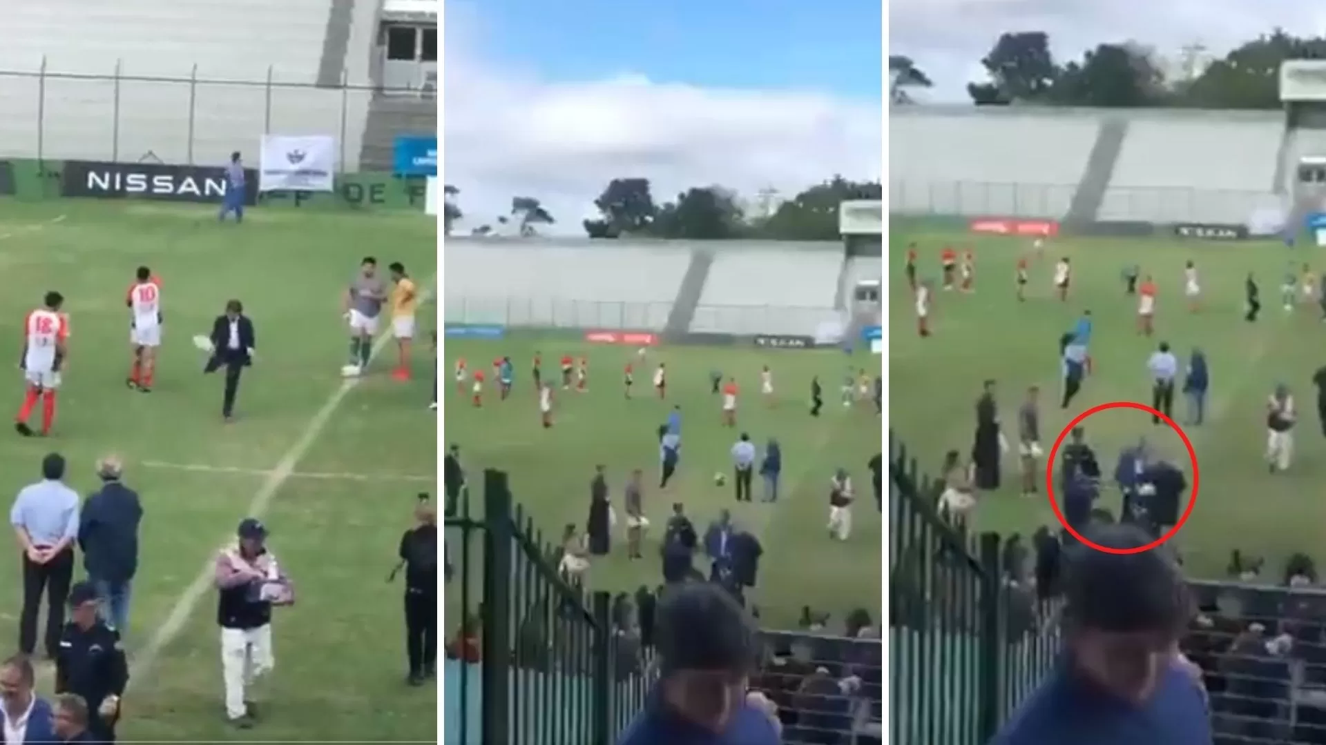 Video. Lacalle Pou le pegó un pelotazo a un jefe de Policía mientras practicaba rugby