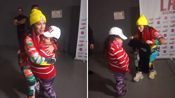 Lali Espósito y el emotivo abrazo con Agustina, una niña de 6 años que sufría bullying en Mendoza