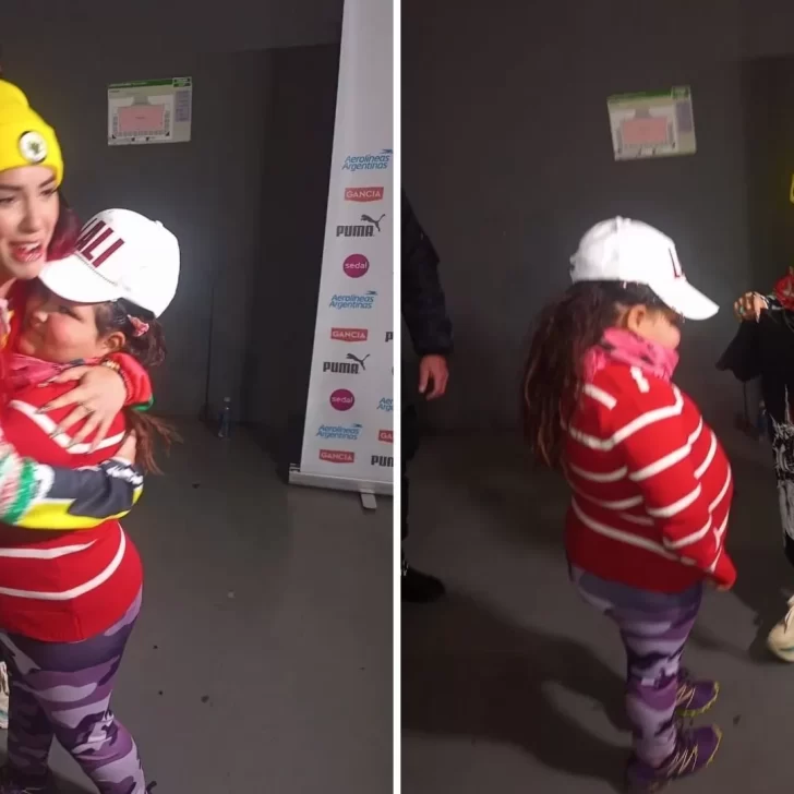 Lali Espósito y el emotivo abrazo con Agustina, una niña de 6 años que sufría bullying en Mendoza