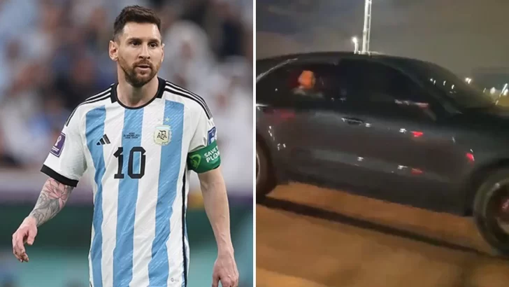 Video. Se cruzaron con Lionel Messi en plena autopista y la actitud del capitán argentino se hizo viral