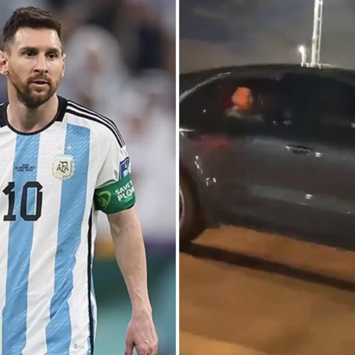 Video. Se cruzaron con Lionel Messi en plena autopista y la actitud del capitán argentino se hizo viral