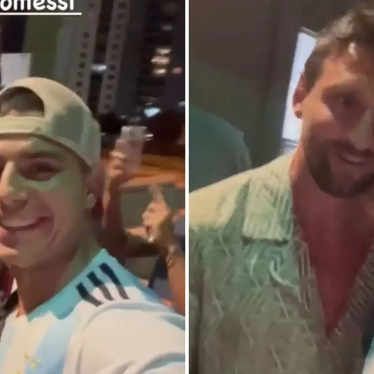 Video. Lionel Messi llegó a Miami y un hincha lo sorprendió con un beso que se hizo viral