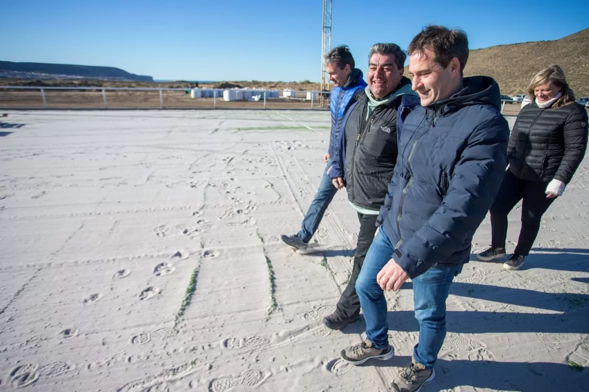 Luque recorrió junto a Martín Cerdá las instalaciones del Club Chenque en Rada Tilly