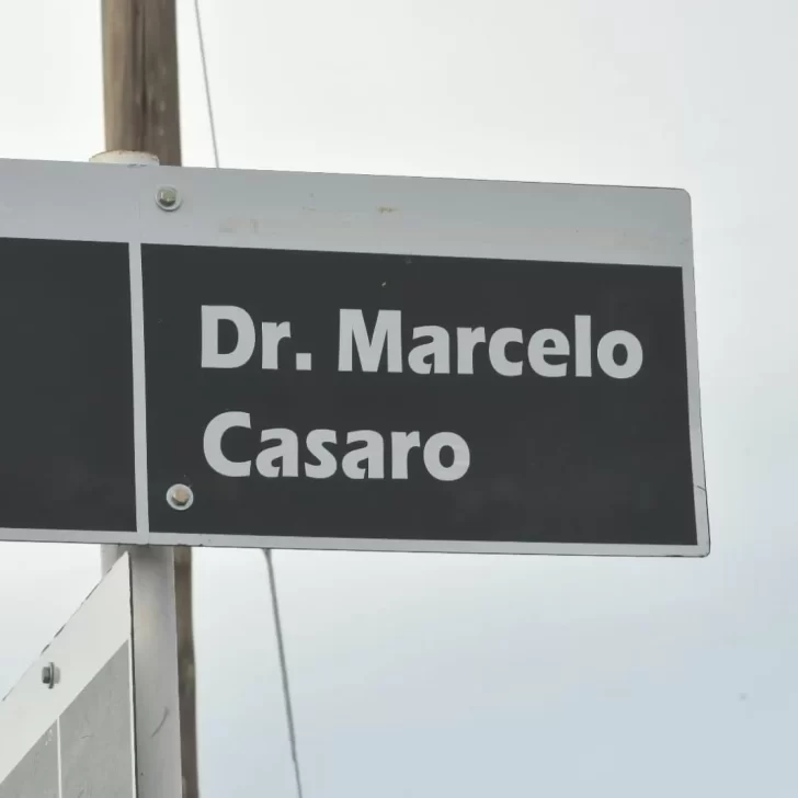 Inauguraron una calle en homenaje al Dr. Marcelo Casaro en el barrio Favaloro Inauguraron una calle en homenaje al Dr. Marcelo Casaro en el barrio Favaloro