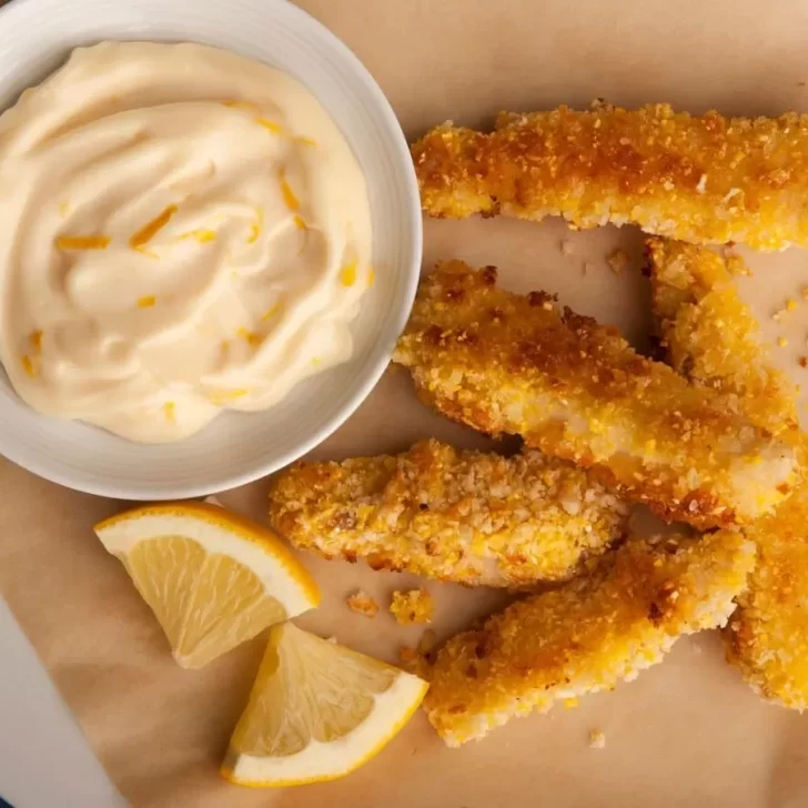 Receta rápida y sabrosa: bastones de merluza con salsa casera Receta rápida y sabrosa: bastones de merluza con salsa casera