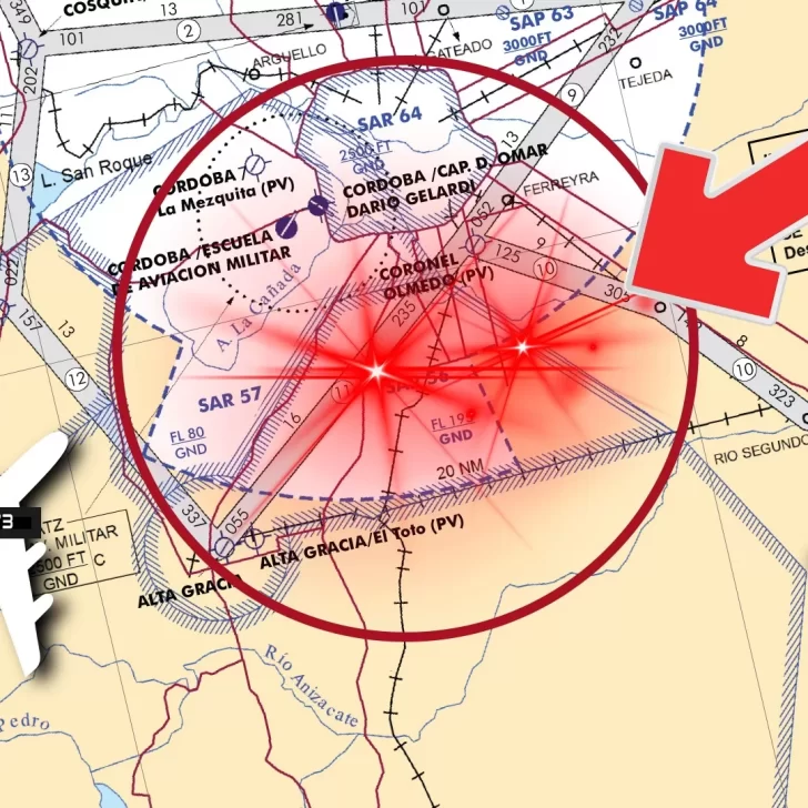 Varios aviones comerciales fueron seguidos por OVNIs cerca de Córdoba Capital