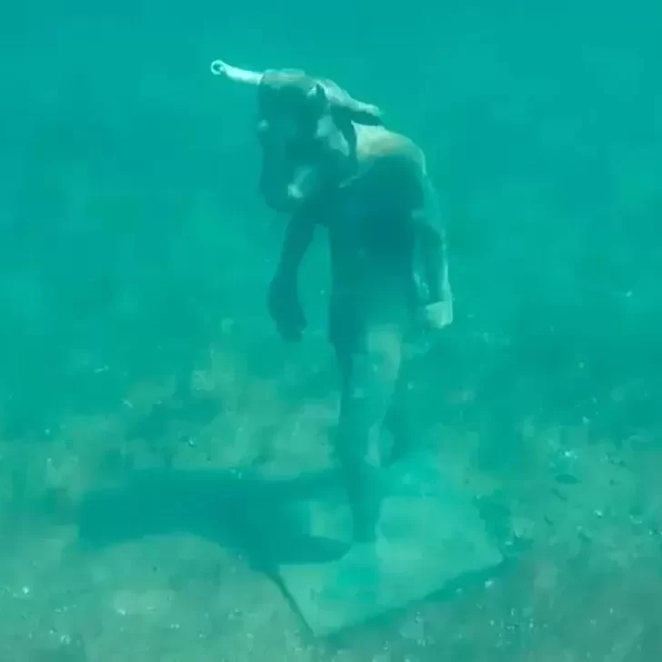 Apareció un misterioso minotauro en el fondo de un lago en Neuquén: no fue lo único que encontraron Apareció un misterioso minotauro en el fondo de un lago en Neuquén: no fue lo único que encontraron