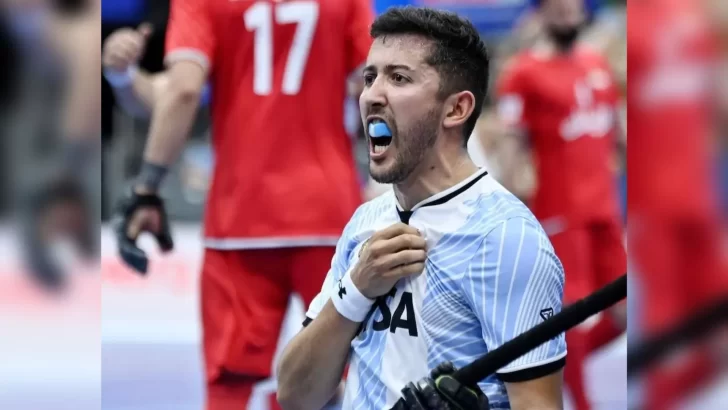 Con gol del santacruceño Nehuén Ayala, la Argentina venció a Irán en el debut del Mundial de Hockey Pista