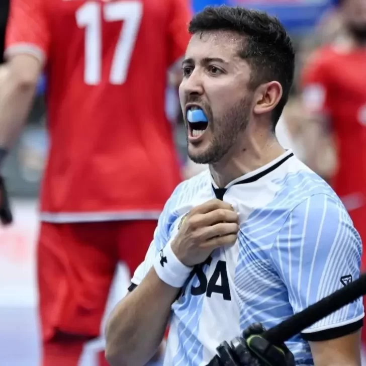 Con gol del santacruceño Nehuén Ayala, la Argentina venció a Irán en el debut del Mundial de Hockey Pista