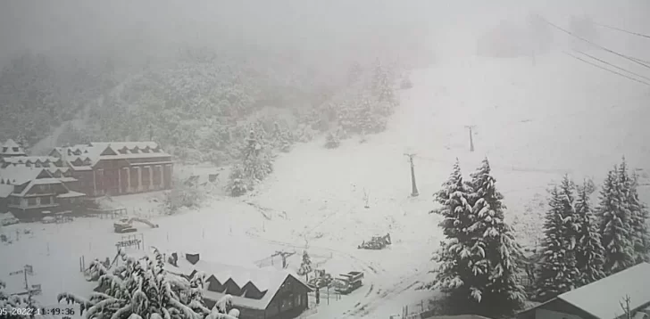 Video. Volvió la nieve a Bariloche: así se encuentra la ruta hacia el Cerro Catedral 