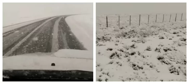 Inesperado: en pleno verano, nevó a 60 kilómetros de El Calafate