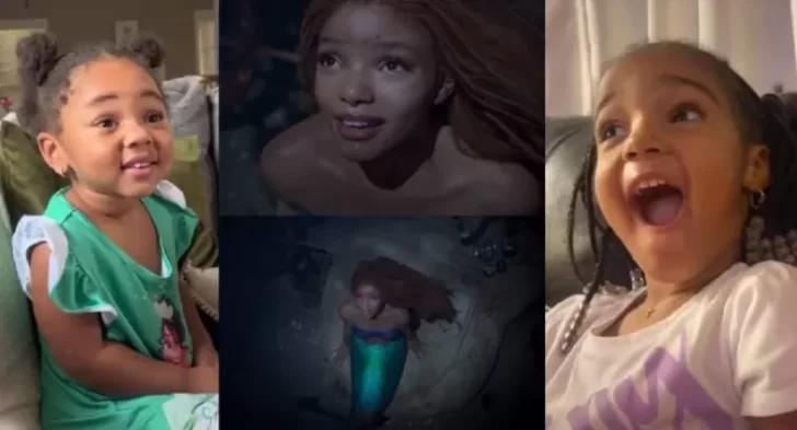 Las emotivas reacciones de niñas negras al ver el tráiler de La Sirenita