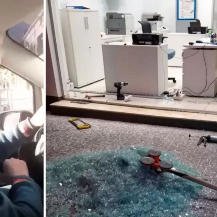 Video. Al grito de “¡OSDE, papá murió!”, un hombre embistió con su auto una sede de la obra social
