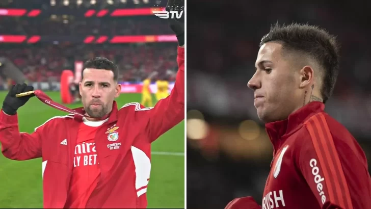 Nicolás Otamendi fue ovacionado por los hinchas del Benfica, pero a Enzo Fernández lo mandaron a la tribuna 