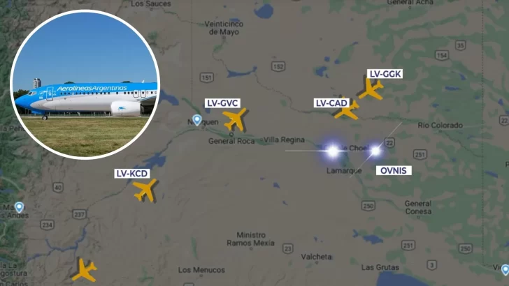 Video. Dos aviones comerciales fueron seguidos por OVNIs en la Patagonia argentina