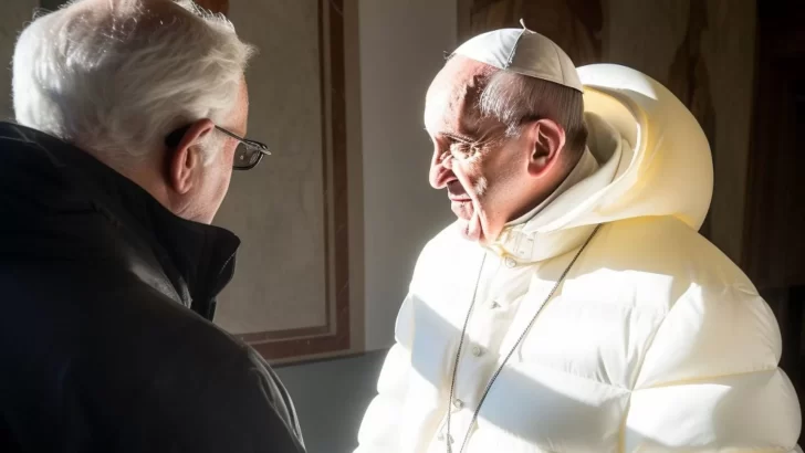 La verdad detrás de la imagen del Papa Francisco vistiendo un camperón blanco