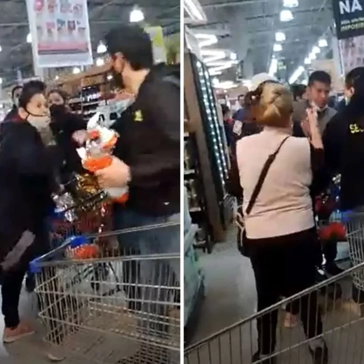 Video. Semana no tan santa: se agarraron a las piñas por un huevo de Pascua en un supermercado