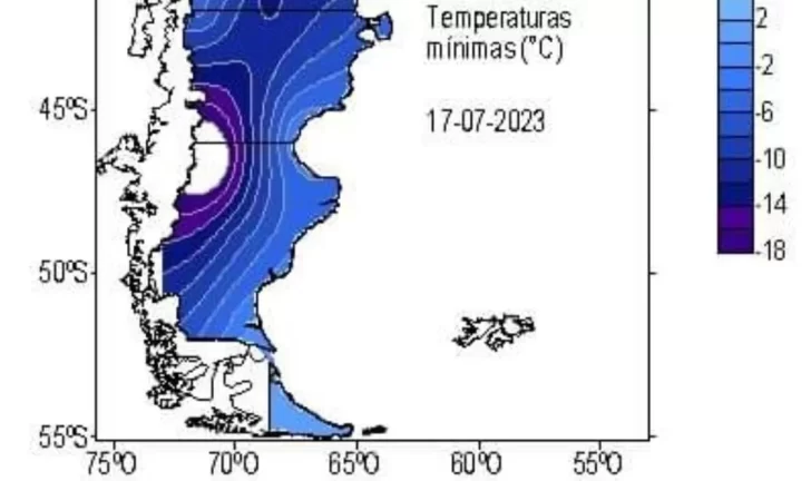 Una ciudad de Santa Cruz registró más de 22 grados bajo cero y fue la temperatura más fría del país