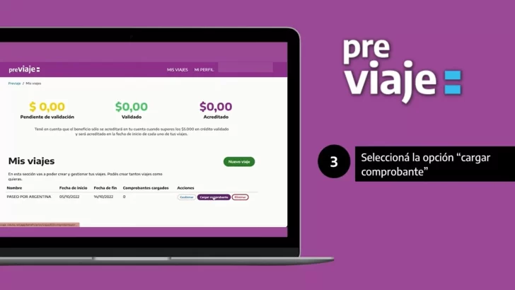 Últimas horas de PreViaje 3: cómo cargar los comprobantes de pasajes, hoteles y excursiones