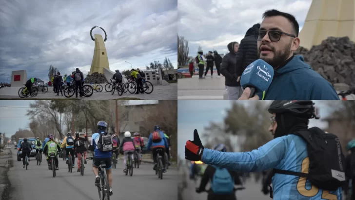 Pedaleada por los 40 años de Malvinas: más de 40 ciclistas recorrieron las calles de Río Gallegos