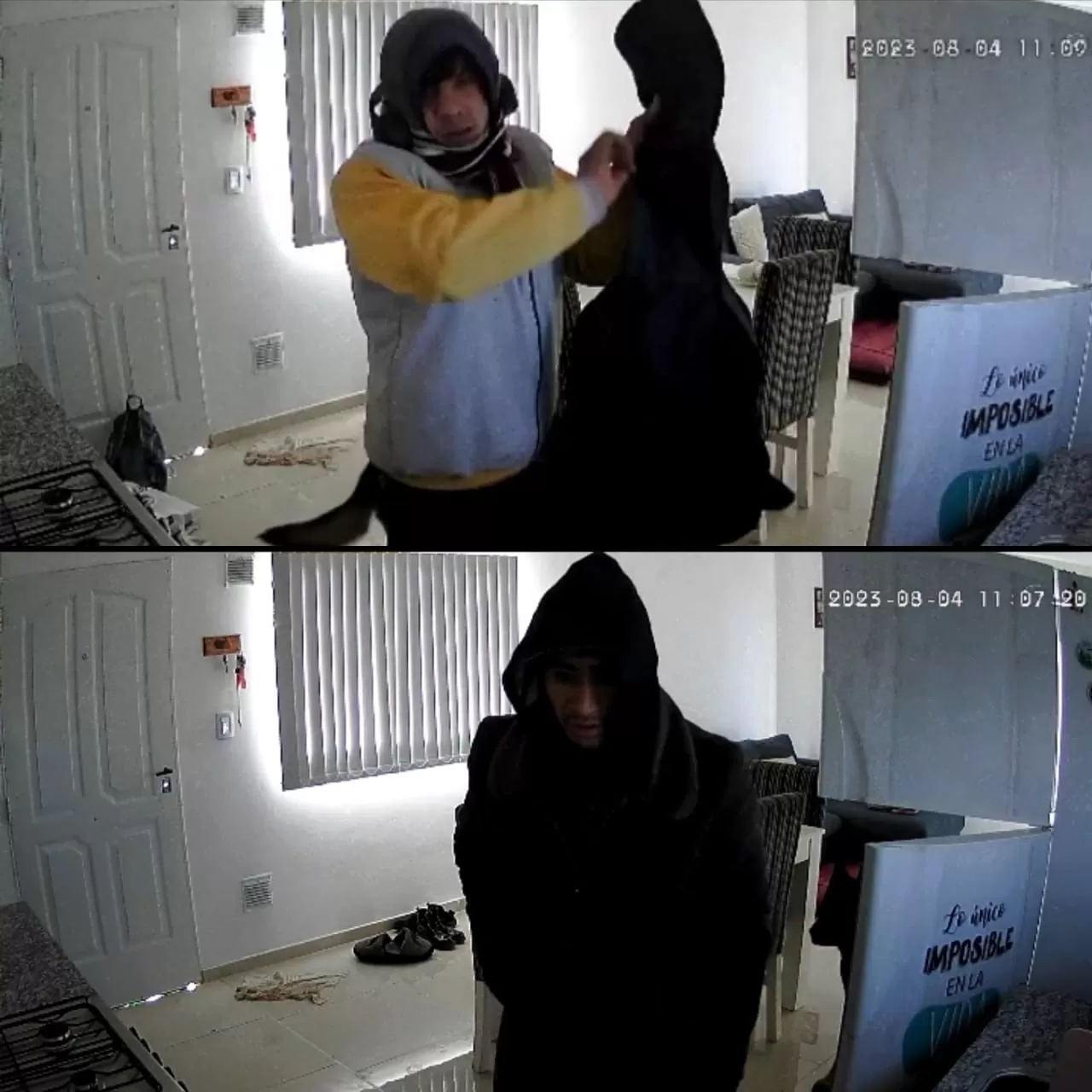 Dos ladrones quedaron filmados cuando robaban en el barrio Procrear: “Así entran a las casas”