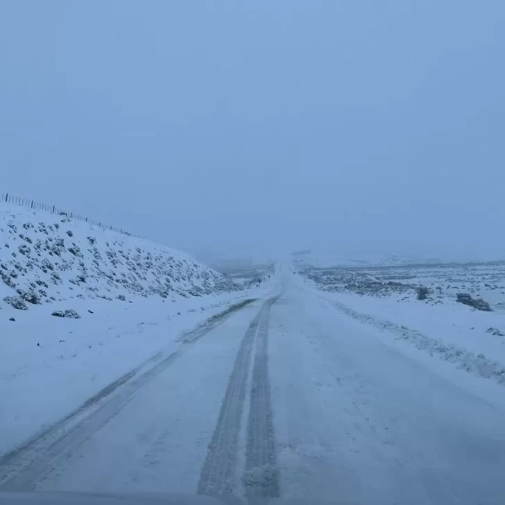 Ruta 3 y 40 permanecen cortadas en varios tramos por el temporal de nieve en Santa Cruz