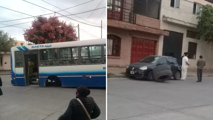 Video. Un colectivo perdió las ruedas en pleno recorrido y casi provoca una desgracia