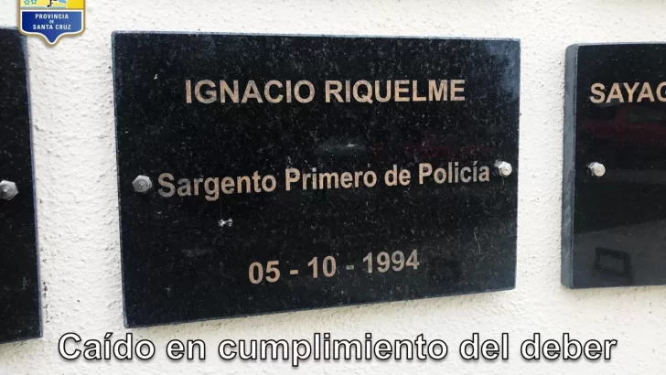 A 28 años del fallecimiento del sargento Riquelme: el recuerdo de la Policía de Santa Cruz