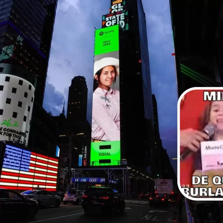 Sele Vera llegó a Times Square en Nueva York: “Mirá de quién te burlaste” Sele Vera llegó a Times Square en Nueva York: “Mirá de quién te burlaste”