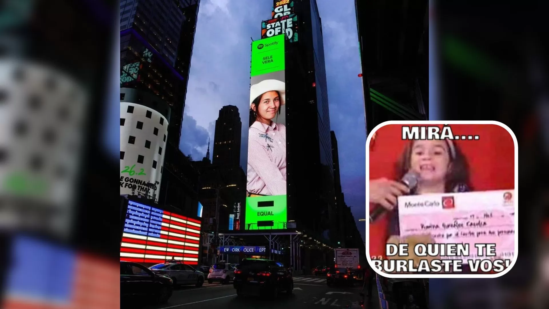 Sele Vera llegó a Times Square en Nueva York: “Mirá de quién te burlaste” Sele Vera llegó a Times Square en Nueva York: “Mirá de quién te burlaste”