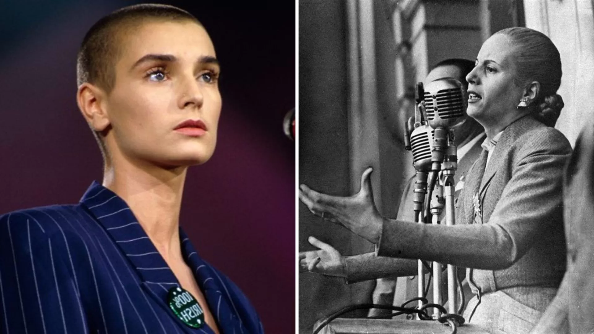 El lazo que une a Sinead O’Connor y Evita, dos figuras que “hicieron llorar” a Argentina 