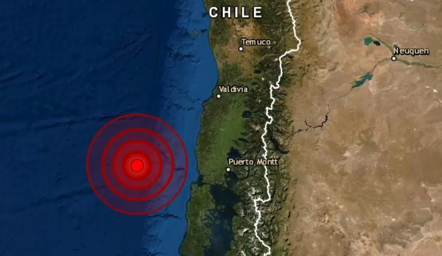 Se registró un fuerte sismo de 6.0 al sur de Chile