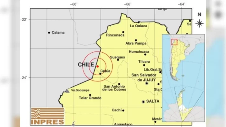 Un sismo de 5.9 grados se hizo sentir en Jujuy esta madrugada