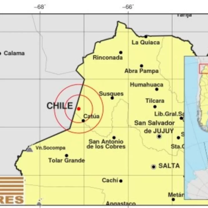 Un sismo de 5.9 grados se hizo sentir en Jujuy esta madrugada