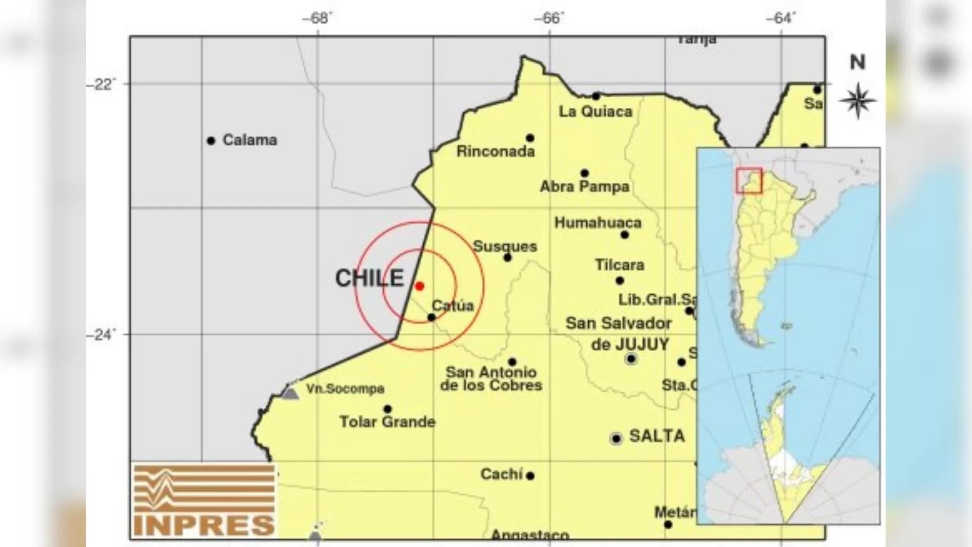 Un sismo de 5.9 grados se hizo sentir en Jujuy esta madrugada