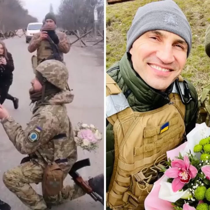 Video. Un soldado ucraniano le pidió matrimonio a su novia en medio de la guerra Video. Un soldado ucraniano le pidió matrimonio a su novia en medio de la guerra