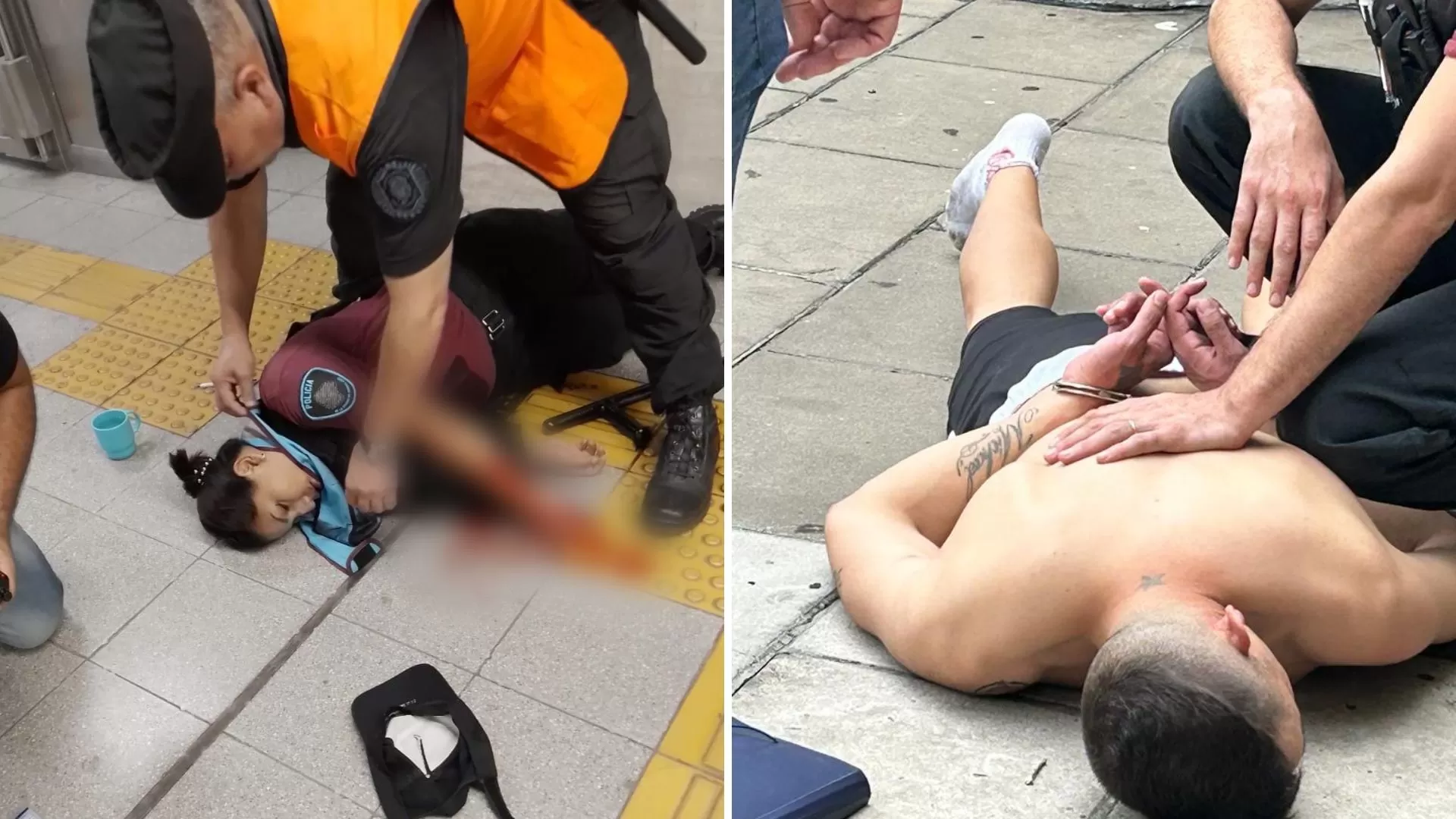 Tiroteo en el subte: una mujer policía resultó herida de bala y murió