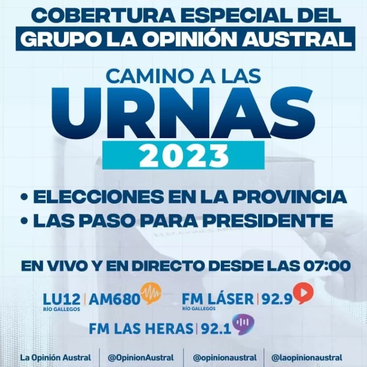 Cobertura especial Grupo La Opinión Austral: “Camino a las Urnas”, Santa Cruz elige gobernador