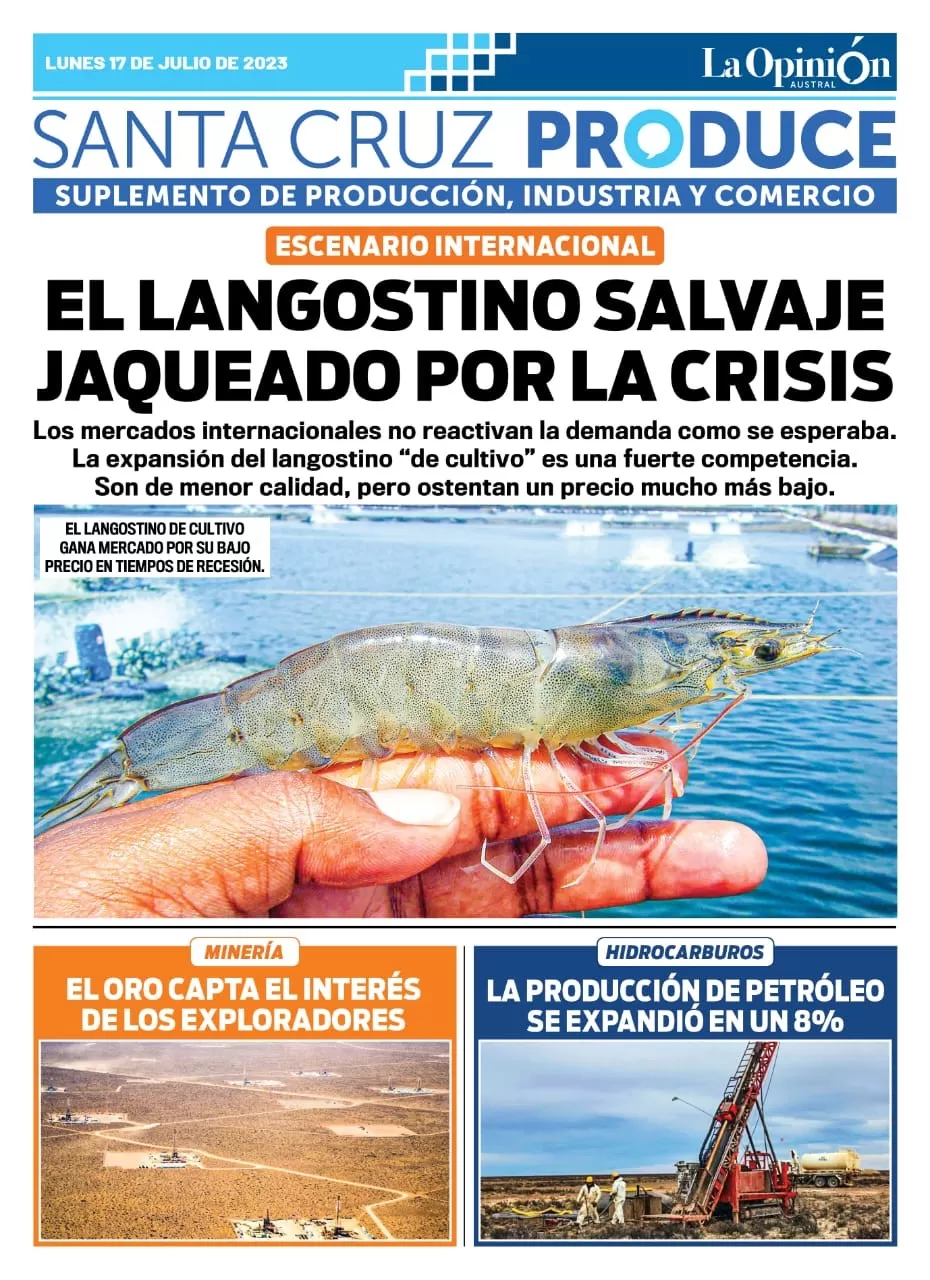 Tapa Suplemento especial de Santa Cruz Produce, El langostino salvaje jaqueado por la crisis