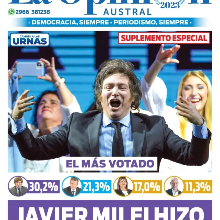 Suplemento especial “Camino a las Urnas”: Javier Milei hizo rugir las urnas