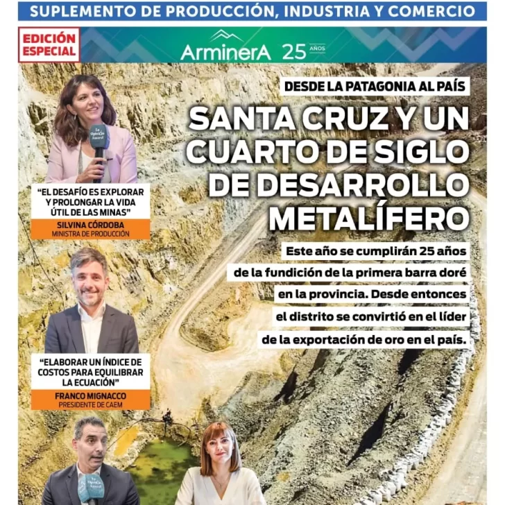 Tapa Suplemento especial de Santa Cruz Produce, Cobertura Especial de La Opinión Austral en Arminera 2023
