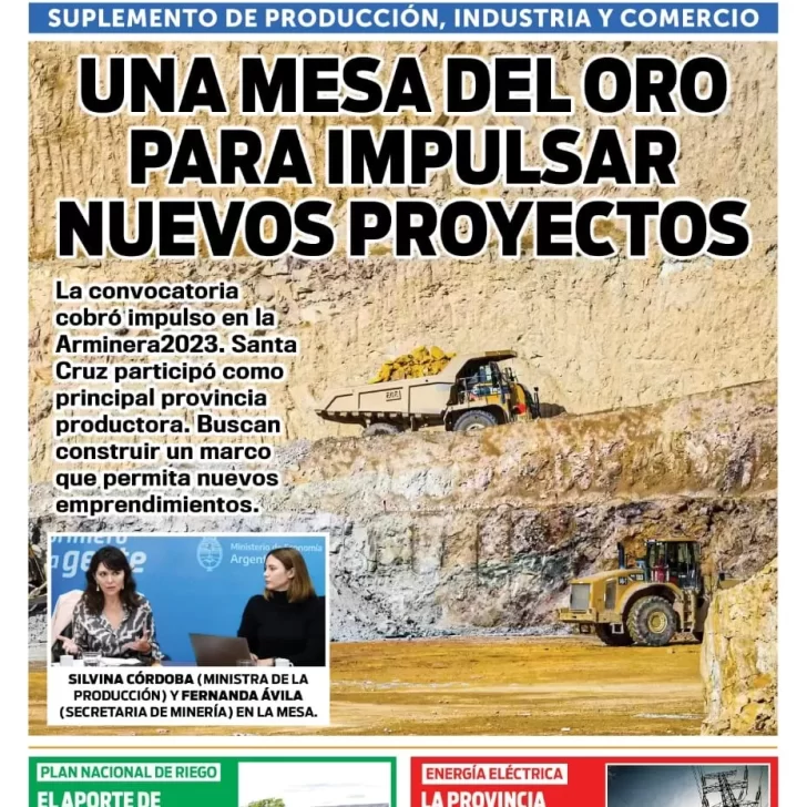 Tapa Suplemento especial de Santa Cruz Produce, Una mesa del oro para impulsar nuevos proyectos Tapa Suplemento especial de Santa Cruz Produce, Una mesa del oro para impulsar nuevos proyectos
